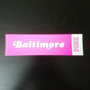 Vs Pink city sticker (Baltimore) style #2 rare htf